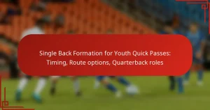 Single Back Formation for Youth Quick Passes: Timing, Route options, Quarterback roles