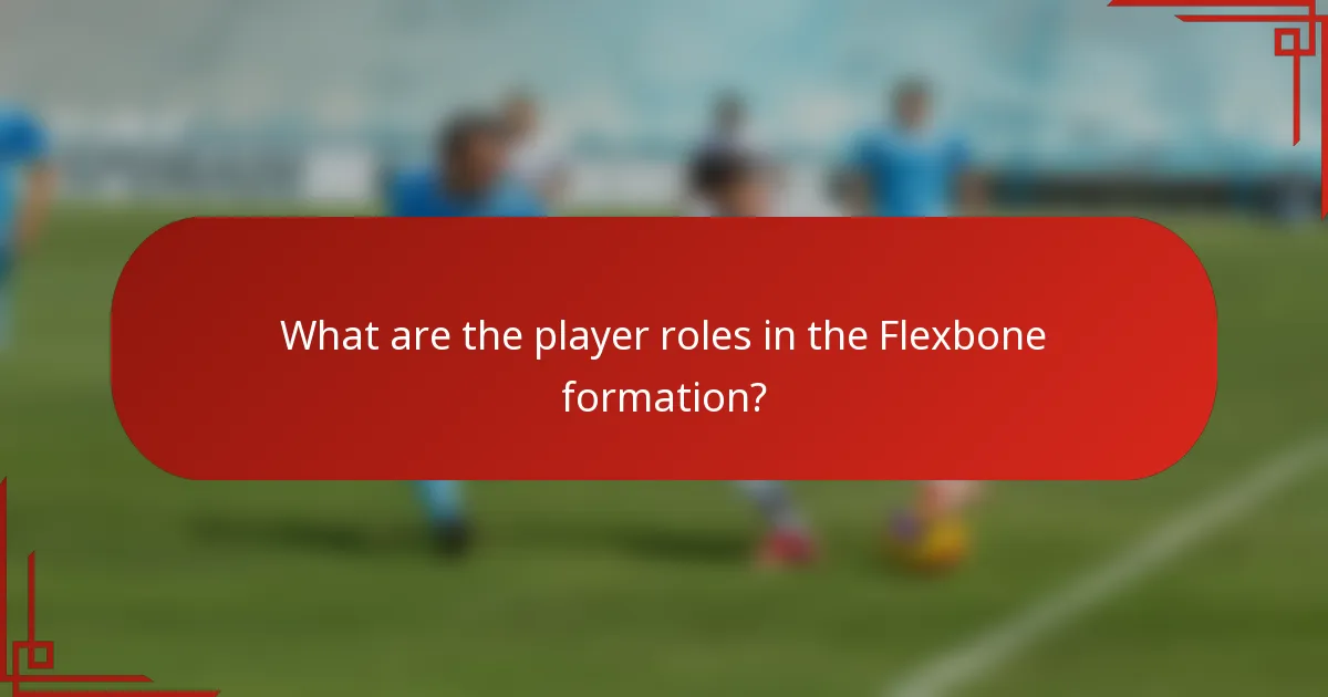 What are the player roles in the Flexbone formation?