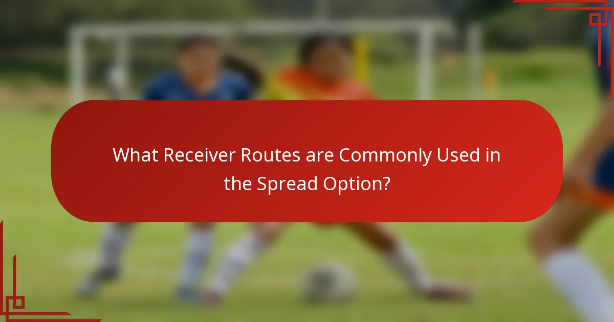 What Receiver Routes are Commonly Used in the Spread Option?