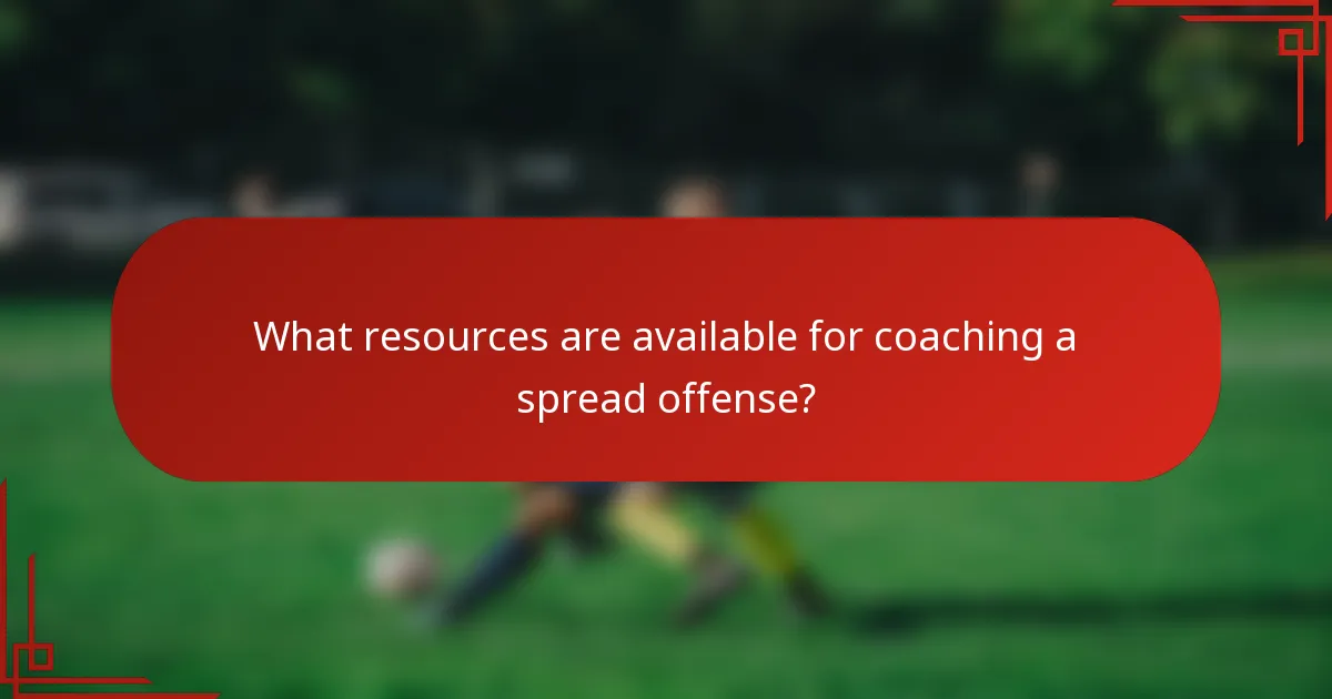 What resources are available for coaching a spread offense?